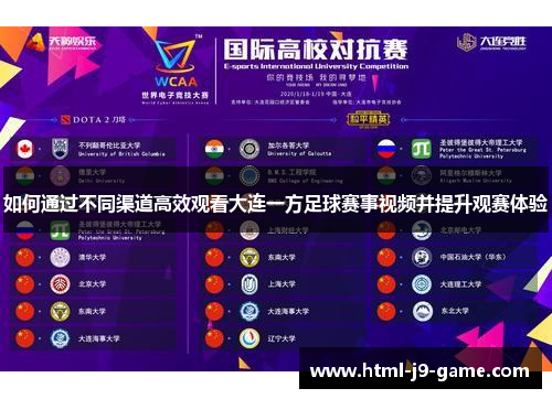 如何通过不同渠道高效观看大连一方足球赛事视频并提升观赛体验